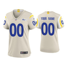 Women Los Angeles Rams #00 Custom Bone Game Jersey