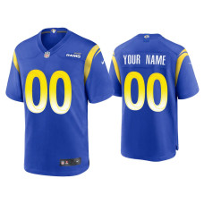 Men Los Angeles Rams #00 Custom Royal Game Jersey