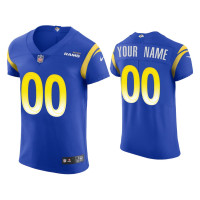 Men Los Angeles Rams #00 Custom Royal Vapor Elite Jersey