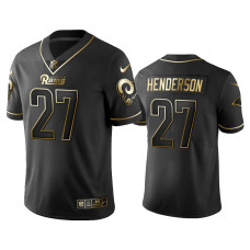 Men Los Angeles Rams #27 2019 Golden Edition Vapor Limited Darrell Henderson Black Jersey