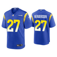 Men Los Angeles Rams #27 Darrell Henderson Royal Game Jersey