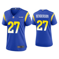 Women Los Angeles Rams #27 Darrell Henderson Royal Game Jersey