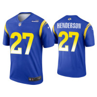 Men Los Angeles Rams #27 Darrell Henderson Royal Legend Jersey