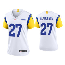 Women Los Angeles Rams #27 Darrell Henderson White Alternate Game Jersey