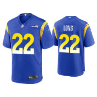 Men Los Angeles Rams #22 David Long Royal Game Jersey