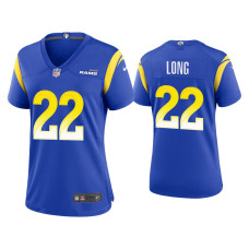 Women Los Angeles Rams #22 David Long Royal Game Jersey