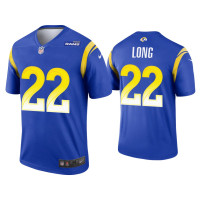 Men Los Angeles Rams #22 David Long Royal Legend Jersey