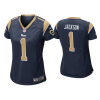 Women Los Angeles Rams #1 DeSean Jackson Navy Game Jersey