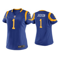 Women Los Angeles Rams #1 DeSean Jackson Royal Game Jersey