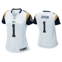 Women Los Angeles Rams #1 DeSean Jackson White Game Jersey