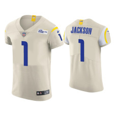 Men Los Angeles Rams #1 DeSean Jackson Cream Vapor Elite Jersey