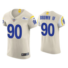 Men Los Angeles Rams #90 Earnest Brown IV Cream Vapor Elite Jersey