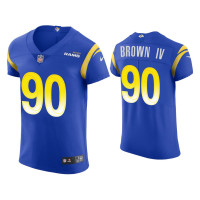 Men Los Angeles Rams #90 Earnest Brown IV Royal Vapor Elite Jersey