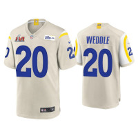 Men Los Angeles Rams #20 Eric Weddle Super Bowl LVI Bone Game Jersey