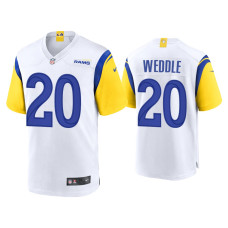 Men Los Angeles Rams #20 Eric Weddle White Game Jersey