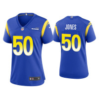 Women Los Angeles Rams #50 Ernest Jones Royal Game Jersey