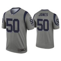 Men Los Angeles Rams #50 Ernest Jones Gray Inverted Legend Jersey