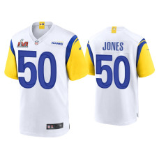 Men Los Angeles Rams #50 Ernest Jones Super Bowl LVI White Game Jersey