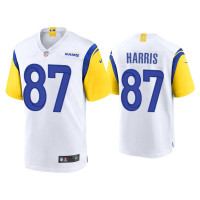 Men Los Angeles Rams #87 Jacob Harris White Alternate Game Jersey