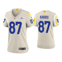 Women Los Angeles Rams #87 Jacob Harris Bone Game Jersey