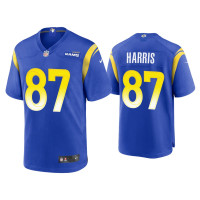 Men Los Angeles Rams #87 Jacob Harris Royal Game Jersey