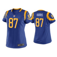 Women Los Angeles Rams #87 Jacob Harris Royal Game Jersey