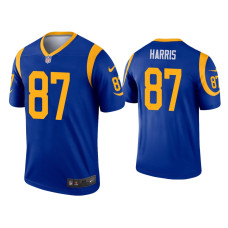 Men Los Angeles Rams #87 Jacob Harris Royal Legend Jersey