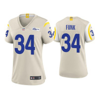 Women Los Angeles Rams #34 Jake Funk Bone Game Jersey