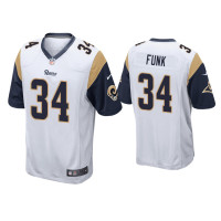 Men Los Angeles Rams #34 Jake Funk White Game Jersey