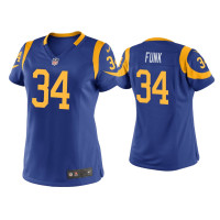 Women Los Angeles Rams #34 Jake Funk Royal Game Jersey