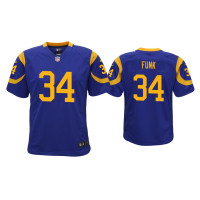 Youth Los Angeles Rams #34 Jake Funk Royal Game Jersey