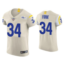 Men Los Angeles Rams #34 Jake Funk Cream Vapor Elite Jersey