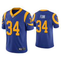 Men Los Angeles Rams #34 Vapor Limited Jake Funk Royal Jersey