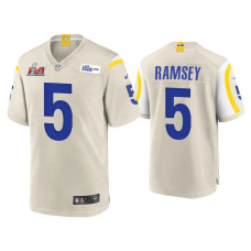 Men Los Angeles Rams #5 Jalen Ramsey Super Bowl LVI Bone Game Jersey