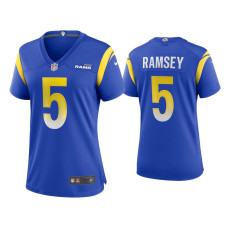 Women Los Angeles Rams #5 Jalen Ramsey Royal Game Jersey