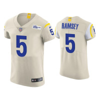 Men Los Angeles Rams #5 Jalen Ramsey Cream Vapor Elite Jersey