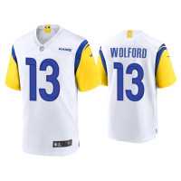 Men Los Angeles Rams #13 John Wolford White Alternate Game Jersey