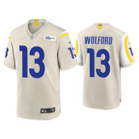 Men Los Angeles Rams #13 John Wolford Bone Game Jersey