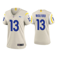 Women Los Angeles Rams #13 John Wolford Bone Game Jersey