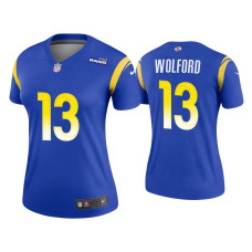 Women Los Angeles Rams #13 John Wolford Royal Legend Jersey