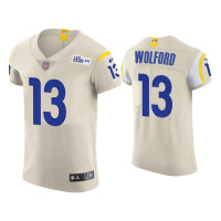 Men Los Angeles Rams #13 John Wolford Cream Vapor Elite Jersey