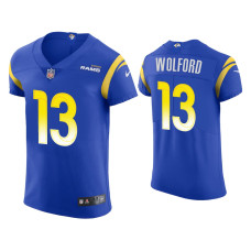 Men Los Angeles Rams #13 John Wolford Royal Vapor Elite Jersey