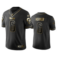 Men Los Angeles Rams #6 2019 Golden Edition Vapor Untouchable Limited Johnny Hekker Black Jersey's