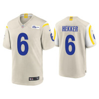 Men Los Angeles Rams #6 Johnny Hekker Bone Game Jersey