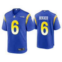 Men Los Angeles Rams #6 Johnny Hekker Royal Game Jersey