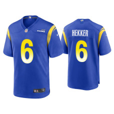 Men Los Angeles Rams #6 Johnny Hekker Royal Game Jersey