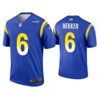 Men Los Angeles Rams #6 Johnny Hekker Royal Legend Jersey