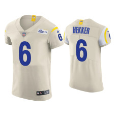 Men Los Angeles Rams #6 Johnny Hekker Cream Vapor Elite Jersey