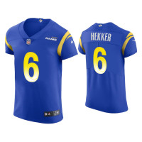 Men Los Angeles Rams #6 Johnny Hekker Royal Vapor Elite Jersey