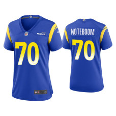 Women Los Angeles Rams #70 Joseph Noteboom Royal Game Jersey